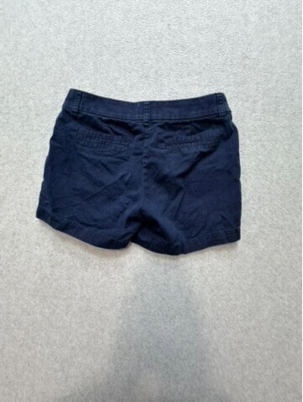 J Crew Womens Chino Shorts 00 Navy 100% Cotton Summer Casual Preppy